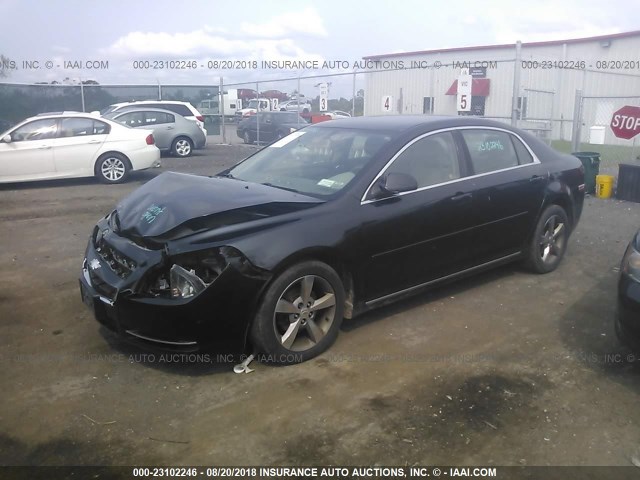 1G1ZC5E11BF313323 - 2011 CHEVROLET MALIBU 1LT შავი ფოტო 2