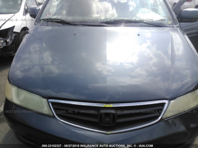 5FNRL18063B103857 - 2003 HONDA ODYSSEY EXL BLUE photo 10