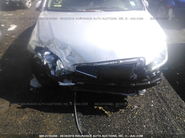 KL1TD56637B141337 - 2007 CHEVROLET AVEO LS SILVER photo 6