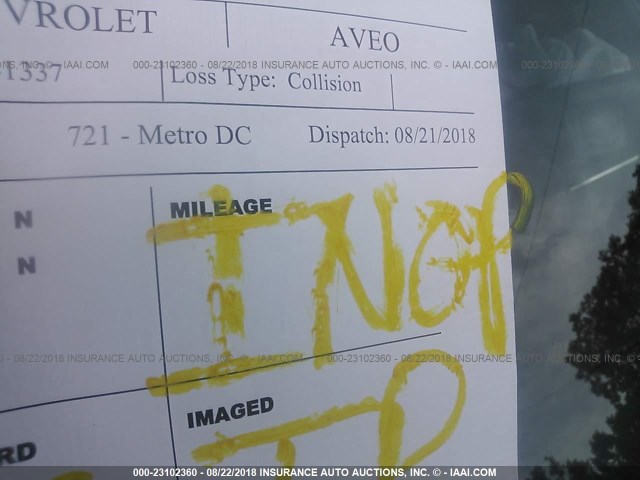 KL1TD56637B141337 - 2007 CHEVROLET AVEO LS SILVER photo 7