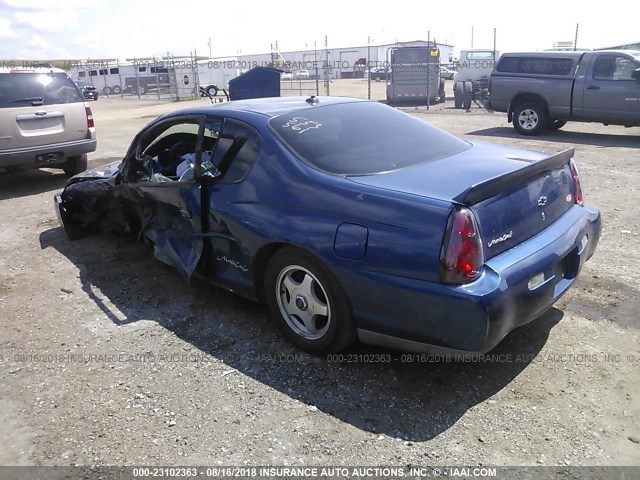 2G1WW12E739364832 - 2003 CHEVROLET MONTE CARLO LS 蓝色 照片 3