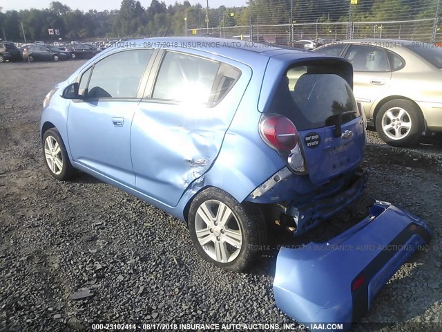 KL8CD6S95DC532020 - 2013 CHEVROLET SPARK 1LT Light Blue photo 3