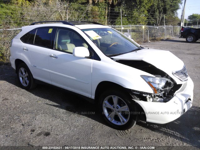 JTJGW31U982850223 - 2008 LEXUS RX 400H WHITE photo 1