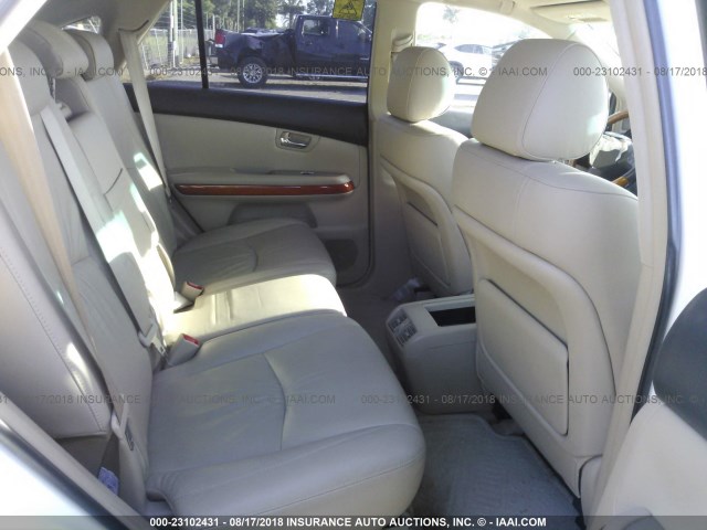 JTJGW31U982850223 - 2008 LEXUS RX 400H WHITE photo 8