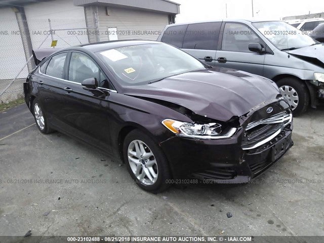 3FA6P0H71DR350790 - 2013 FORD FUSION SE BURGUNDY photo 1