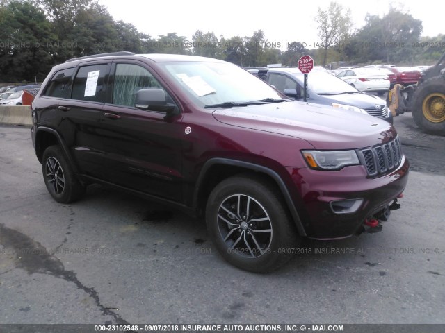 1C4RJFLT6HC708910 - 2017 JEEP GRAND CHEROKEE TRAILHAWK MAROON photo 1