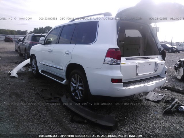 JTJHY7AX7D4129557 - 2013 LEXUS LX 570 WHITE photo 3