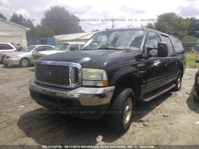 1FMSU41PX3ED55034 - 2003 FORD EXCURSION XLT BLACK photo 2