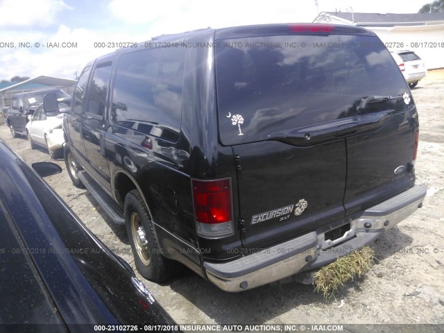 1FMSU41PX3ED55034 - 2003 FORD EXCURSION XLT BLACK photo 3