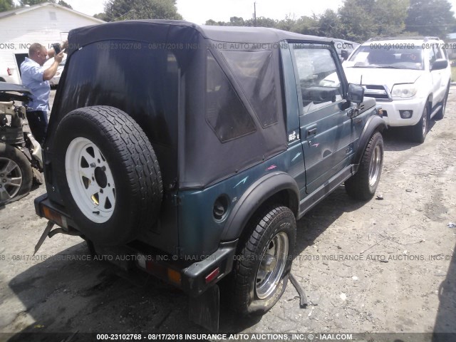 JS3JC51C3H4157237 - 1987 SUZUKI SAMURAI GREEN photo 4