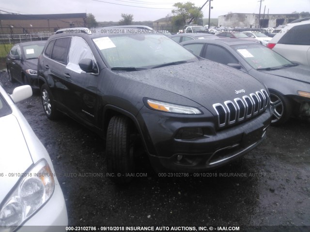 1C4PJMDB1EW215809 - 2014 JEEP CHEROKEE LIMITED GRAY photo 1