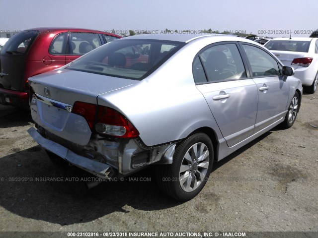 2HGFA16999H502177 - 2009 HONDA CIVIC EXL 银色 照片 4