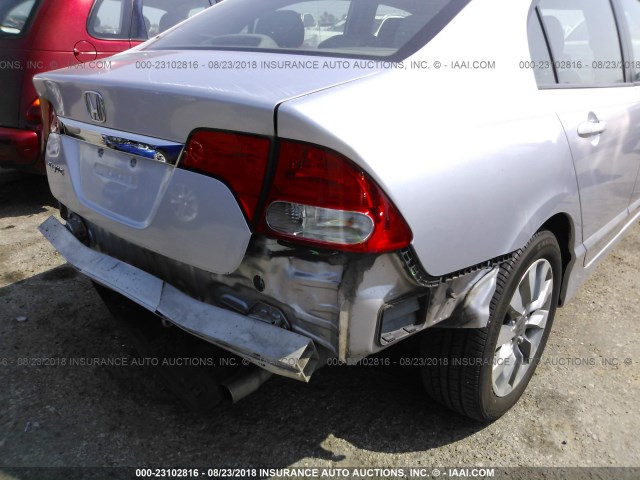 2HGFA16999H502177 - 2009 HONDA CIVIC EXL 银色 照片 6