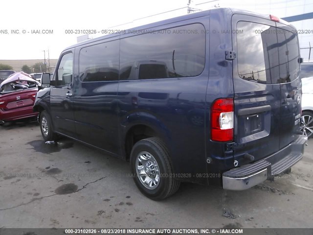 5BZAF0AA8CN200514 - 2012 NISSAN NV 3500/S/SV/SL BLUE photo 3