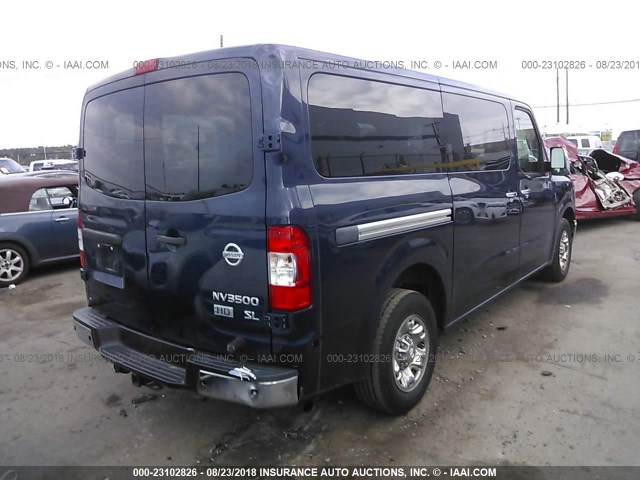 5BZAF0AA8CN200514 - 2012 NISSAN NV 3500/S/SV/SL BLUE photo 4