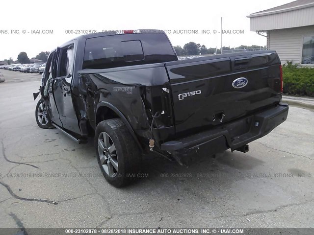 1FTEW1EG8FFC32321 - 2015 FORD F150 SUPERCREW BLACK photo 3