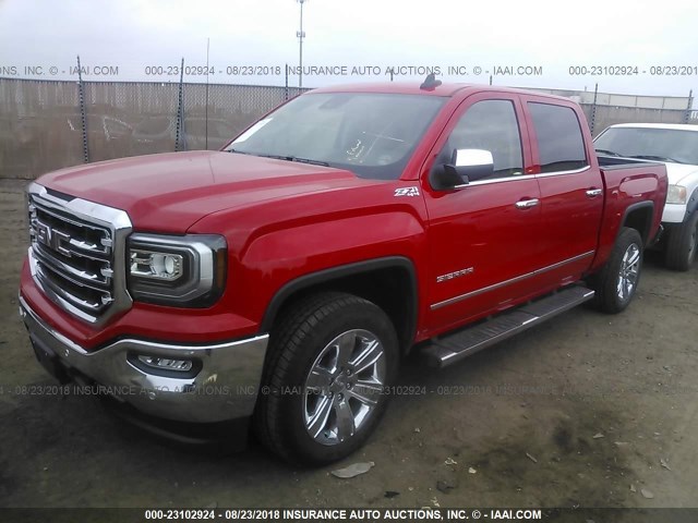 3GTU2NEC2JG173706 - 2018 GMC SIERRA K1500 SLT RED photo 2