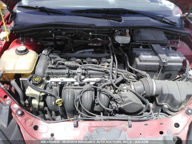 1FAFP34N17W283650 - 2007 FORD FOCUS ZX4/S/SE/SES RED photo 10