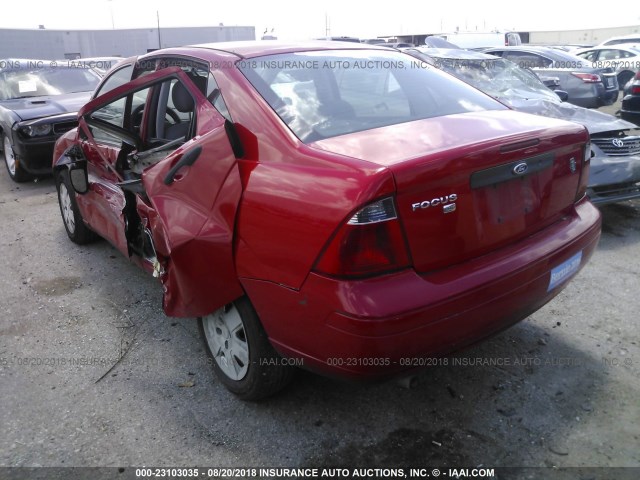 1FAFP34N17W283650 - 2007 FORD FOCUS ZX4/S/SE/SES RED photo 3