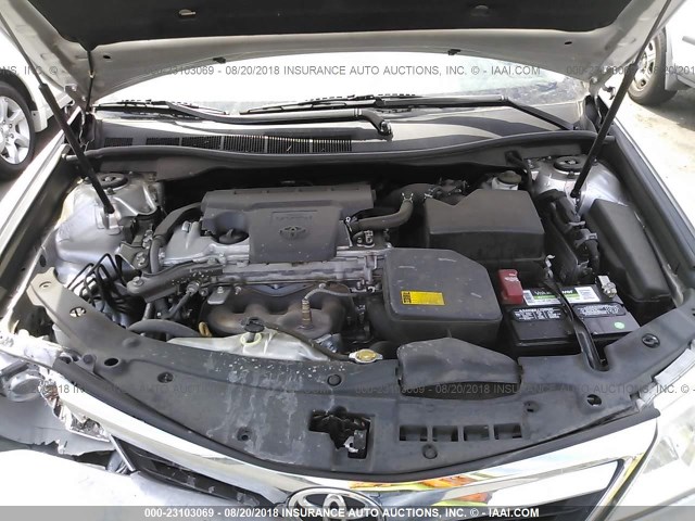 4T4BF1FK5DR317438 - 2013 TOYOTA CAMRY L/SE/LE/XLE ვერცხლისფერი ფოტო 10