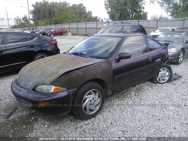 1G1JC1244WM114708 - 1998 CHEVROLET CAVALIER RS PURPLE photo 2