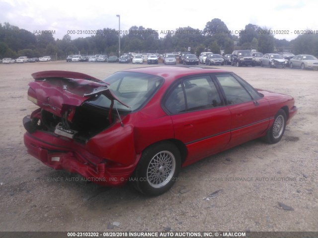 1G2HX52K9S4274176 - 1995 PONTIAC BONNEVILLE SE RED photo 4