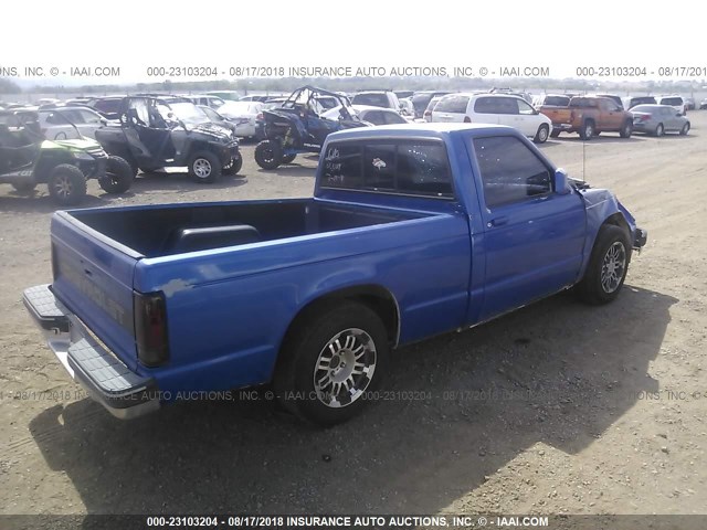 1GCCS14R0P8109950 - 1993 CHEVROLET S TRUCK S10 BLUE photo 4