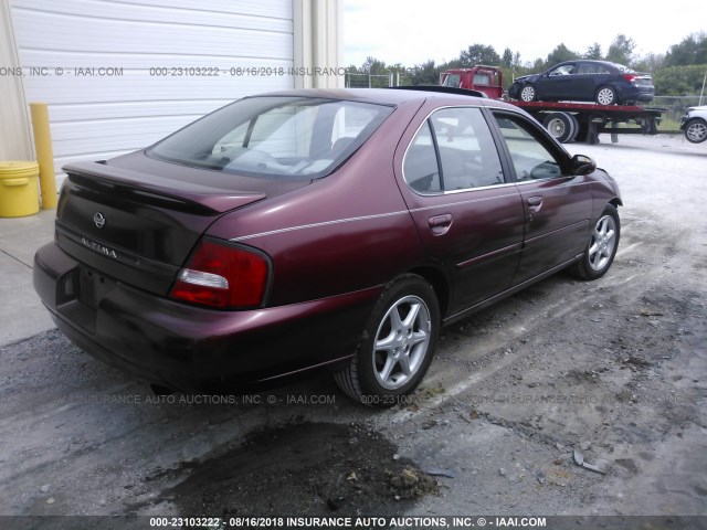 1N4DL01D3YC197188 - 2000 NISSAN ALTIMA XE/GXE/SE/GLE BURGUNDY photo 4