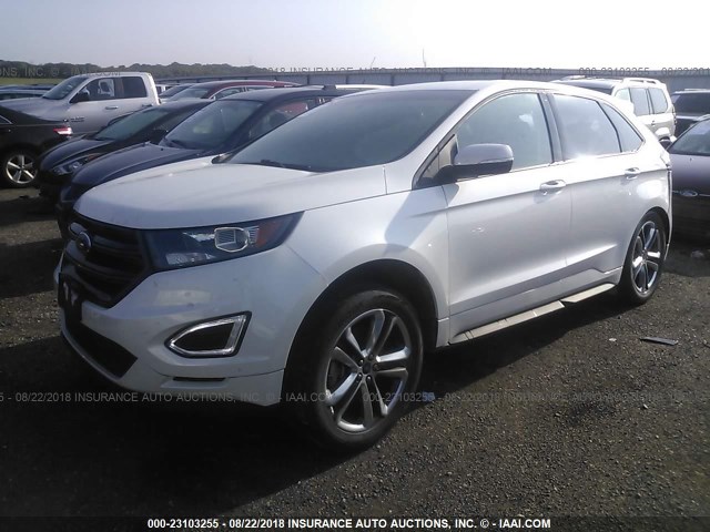 2FMPK4AP9GBC06787 - 2016 FORD EDGE SPORT WHITE photo 2