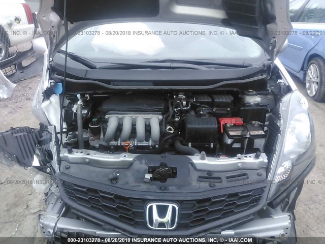 JHMGE8H50DC014630 - 2013 HONDA FIT SPORT SILVER photo 10