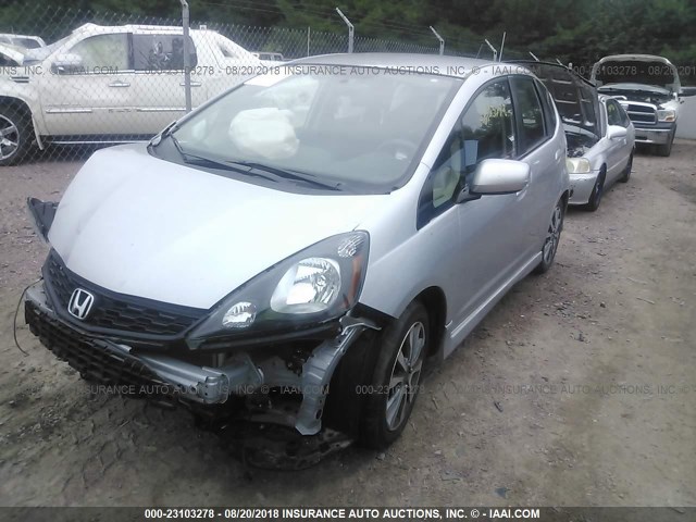 JHMGE8H50DC014630 - 2013 HONDA FIT SPORT SILVER photo 2