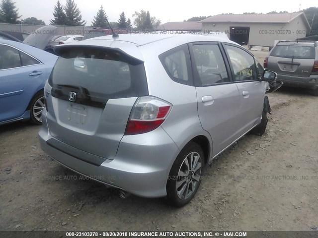 JHMGE8H50DC014630 - 2013 HONDA FIT SPORT SILVER photo 4