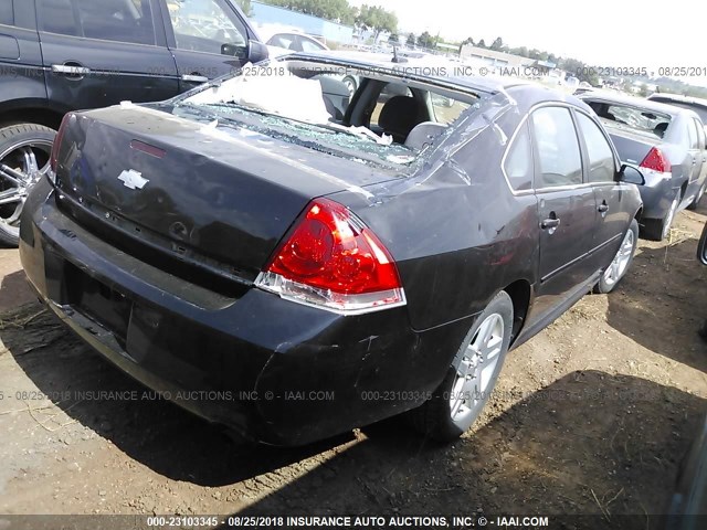 2G1WB5E32E1124599 - 2014 CHEVROLET IMPALA LIMITED LT BLACK photo 4