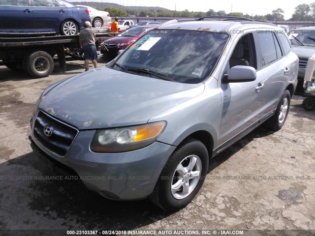 5NMSG13D67H056964 - 2007 HYUNDAI SANTA FE GLS BLUE photo 2