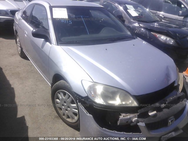 1HGEM21584L034323 - 2004 HONDA CIVIC LX SILVER photo 1