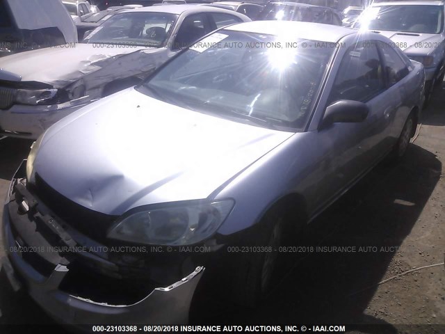 1HGEM21584L034323 - 2004 HONDA CIVIC LX SILVER photo 2