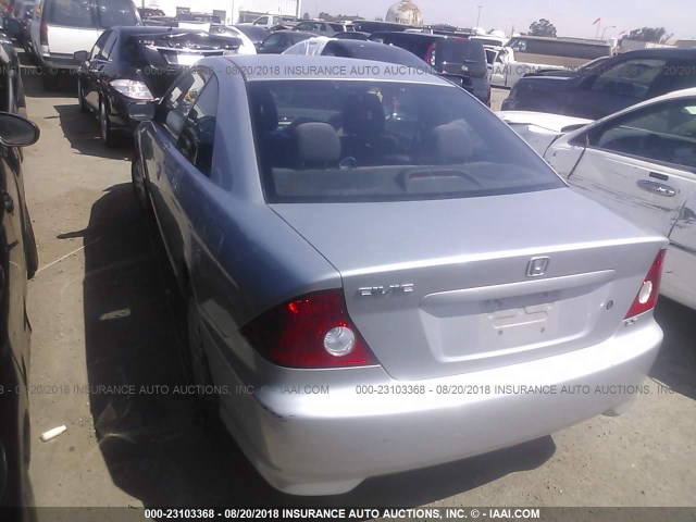 1HGEM21584L034323 - 2004 HONDA CIVIC LX SILVER photo 3