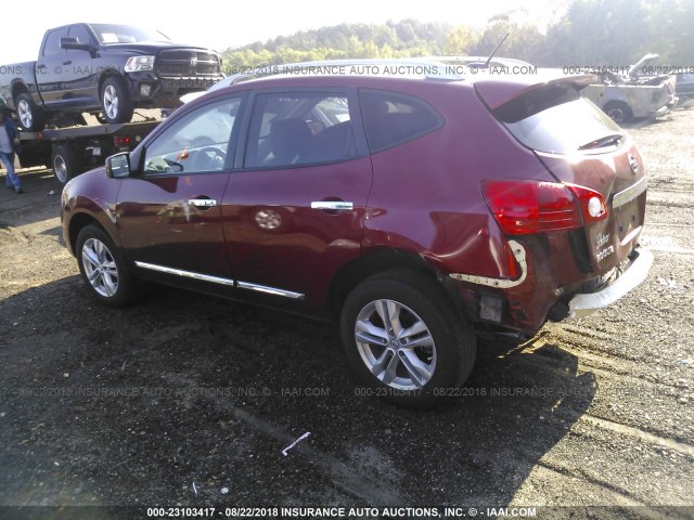 JN8AS5MT3DW017219 - 2013 NISSAN ROGUE S/SV MAROON photo 3