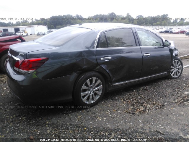 4T1BK3DB1BU374592 - 2011 TOYOTA AVALON LIMITED GRAY photo 4