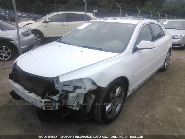 1G1ZC5EB8AF291117 - 2010 CHEVROLET MALIBU 1LT WHITE photo 2
