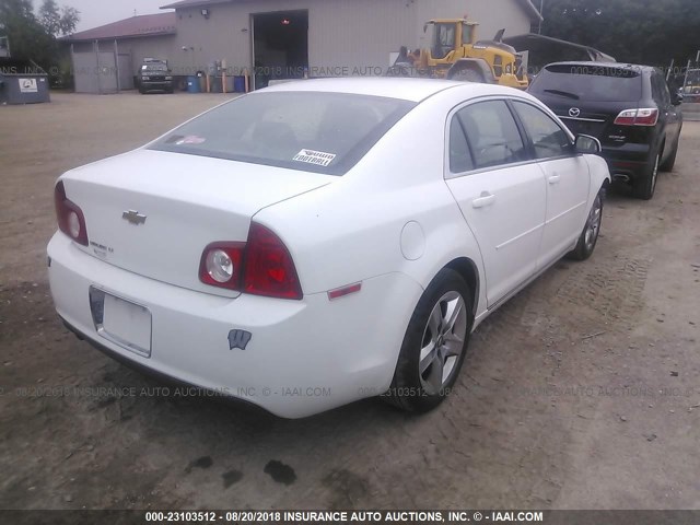 1G1ZC5EB8AF291117 - 2010 CHEVROLET MALIBU 1LT WHITE photo 4