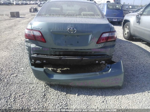 4T1BE46K57U547984 - 2007 TOYOTA CAMRY NEW GENERAT CE/LE/XLE/SE GREEN photo 6