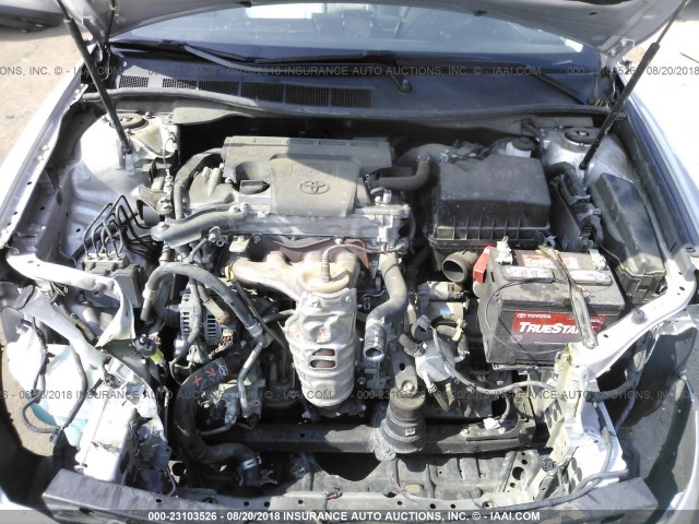 4T4BF1FK2CR202066 - 2012 TOYOTA CAMRY SE/LE/XLE SILVER photo 10