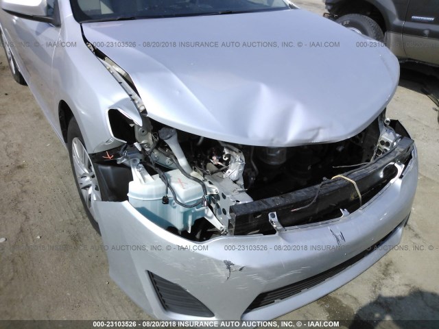 4T4BF1FK2CR202066 - 2012 TOYOTA CAMRY SE/LE/XLE SILVER photo 6