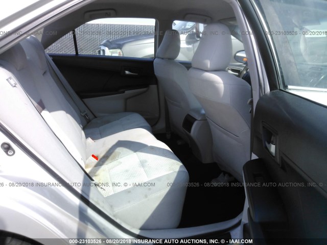4T4BF1FK2CR202066 - 2012 TOYOTA CAMRY SE/LE/XLE SILVER photo 8
