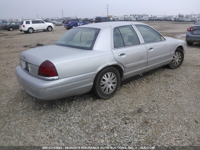 2FAFP74W84X168656 - 2004 FORD CROWN VICTORIA LX SILVER photo 4