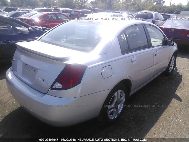 1G8AL52F04Z220387 - 2004 SATURN ION LEVEL 3 SILVER photo 4
