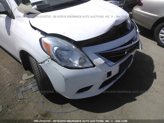 3N1CN7APXCL843104 - 2012 NISSAN VERSA S/SV/SL WHITE photo 6