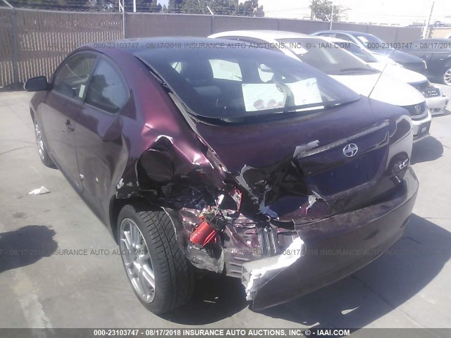 JTKDE177X70183731 - 2007 TOYOTA SCION TC 勃艮第红 照片 3