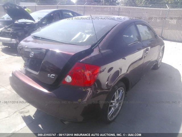 JTKDE177X70183731 - 2007 TOYOTA SCION TC 勃艮第红 照片 4